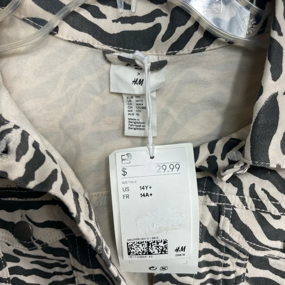 K. Kijak x H&M Zebra Print Cropped Jacket